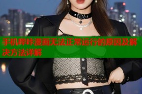 手机哔咔漫画无法正常运行的原因及解决方法详解